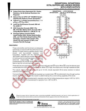 SN74ABT2240ADWE4 datasheet  